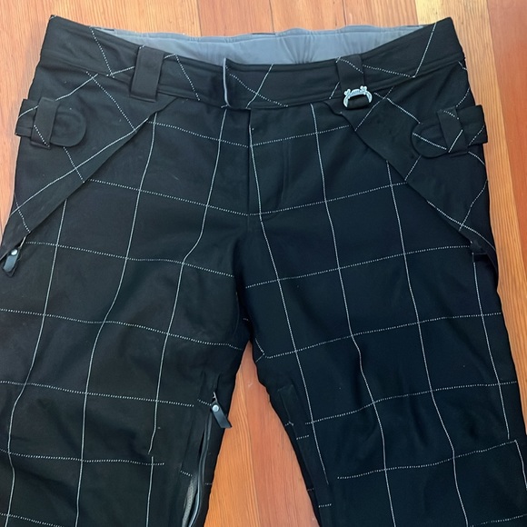 Women’s Betty Rides Insulated Ski Snowboard Pants Large black white - Picture 2 of 9